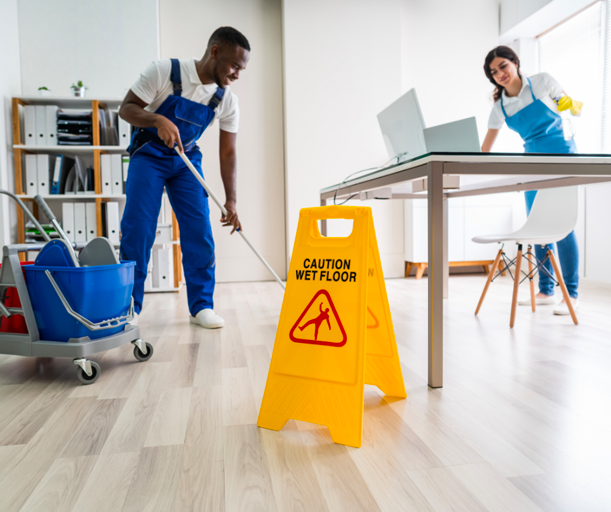 people cleaning